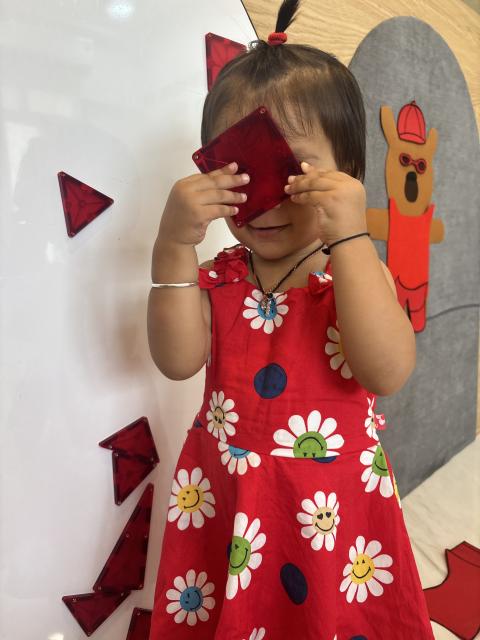 Seeing through red lens